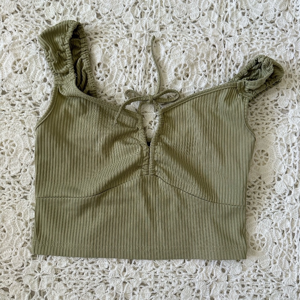 SHEIN Green Crop Top